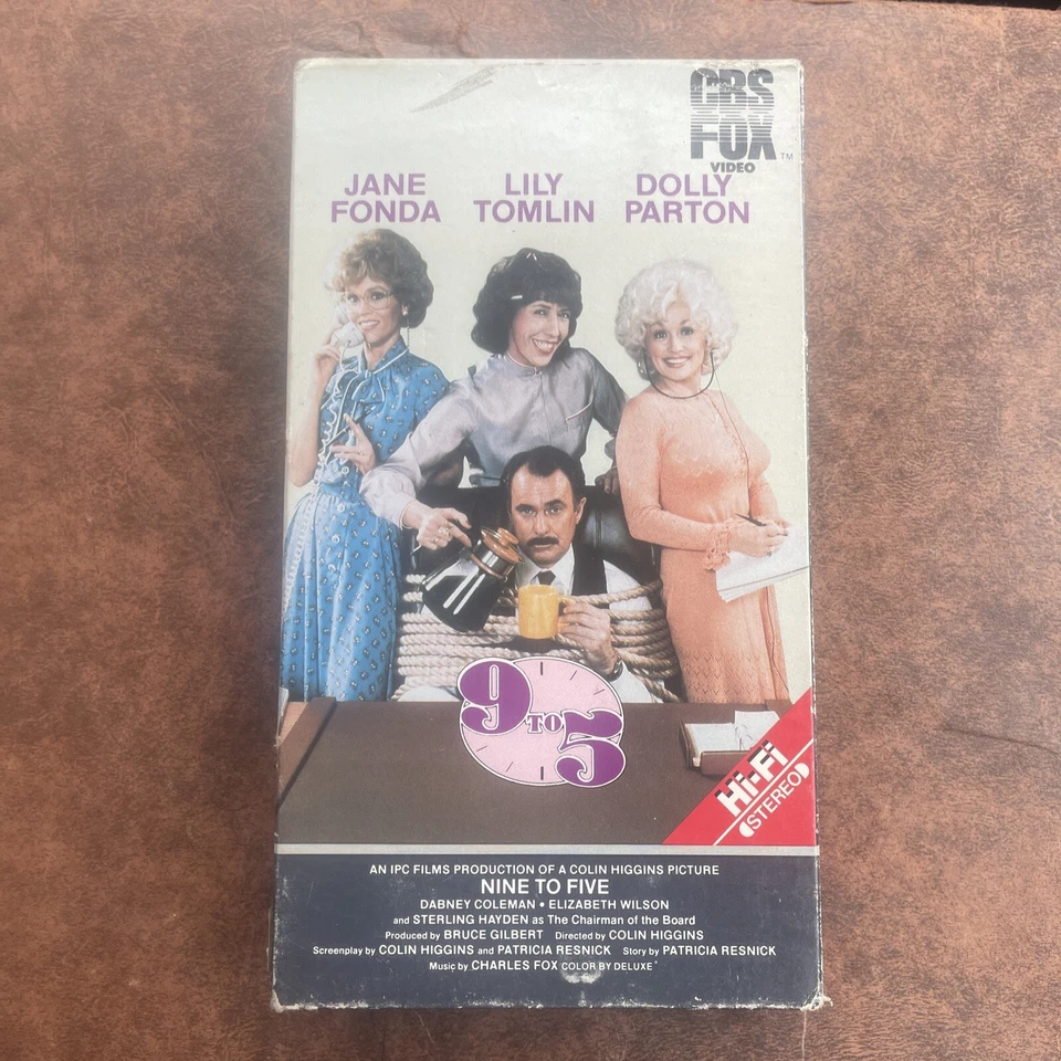 9 to 5 (VHS, 1984) Dolly Parton Rare Comedy Nine To Five HTF CBS FOX Non-Rental - Image 2 of 4