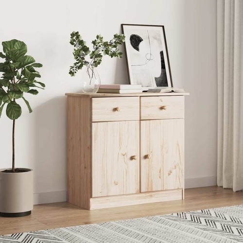 Aparador Armario de Almacenaje Mueble Auxiliar Madera Maciza de Pino vidaXL - Imagen 2 de 21