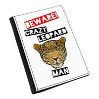 Beware VerrüCkte Leopard Mann Passport Halter HüLle ÜBerzug Etui - Lustig Tiere