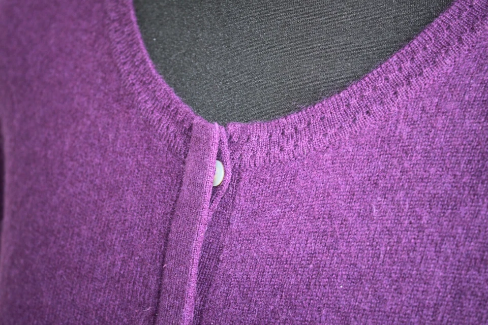 Ronit Zilkha womens purple jumper cardigan 100% cashmere Size M - Image 2 of 4