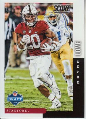 2019 Score NFL Draft #11 Bryce Love Stanford Cardinal Redskins