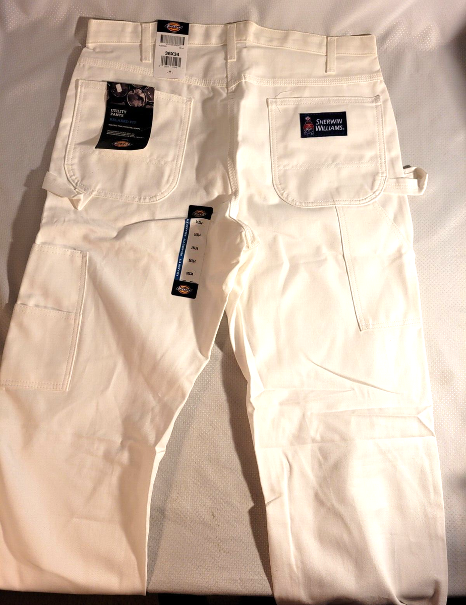 NWT Dickies Sherwin Williams Men's 36 x 34 White Painter NWT Dickies Sherwin Williams Men's 36 x 34 White Painter