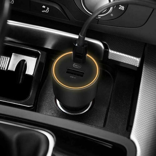 Original Xiaomi100WAuto Zigarettenanzünder LED Dual USB Super Ladegerät+5A Kabel - 第 4/6 張圖片