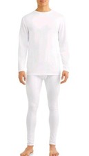 Mens 2pc Microfiber Fleece Thermal Underwear Set Long Johns Top Bottom size XL