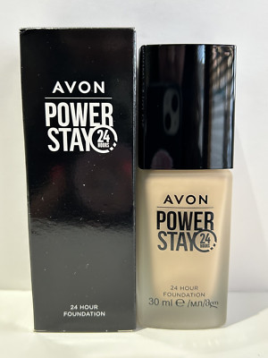 Avon Power Stay Foundation 24Hr Light Ivory Longwear 30ml Full Coverage