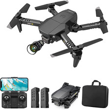 Drones with Camera for Adult Kid, 1080P Foldable FPV Drone with 2 Batteries, Car