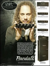 Metallica Kirk Hammett Signature Randall Guitar Amps ad 2010 advertisement print