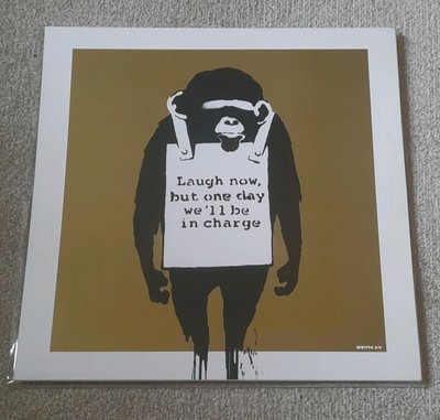 DJ DM ''Laugh Now / Keep It Real'' Banksy Gold Sleeve Art 12 Inch Vinyl Limited 