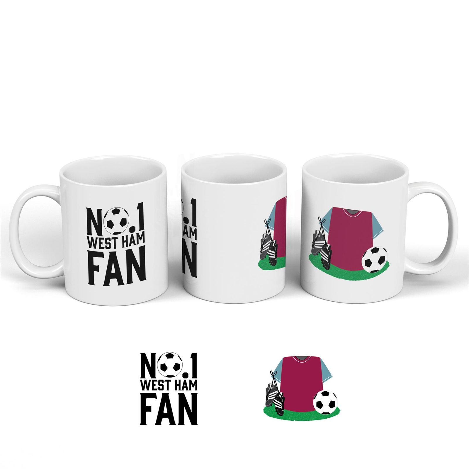 West Ham Football Team Number One Fan On Ceramic Classic Mug