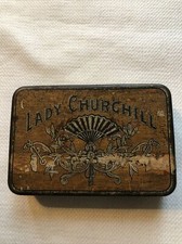 VINTAGE LADY CHURCHILL METAL TIN BOX