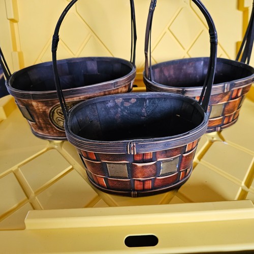 Set of 3) Woven Wood Nesting Baskets Vintage style Perfect - Picture 7 of 15