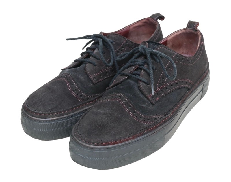 Ann Demeulemeester Brown Suede Leather Casual Lace Wingtip Shoe Women 37 US 6.5
