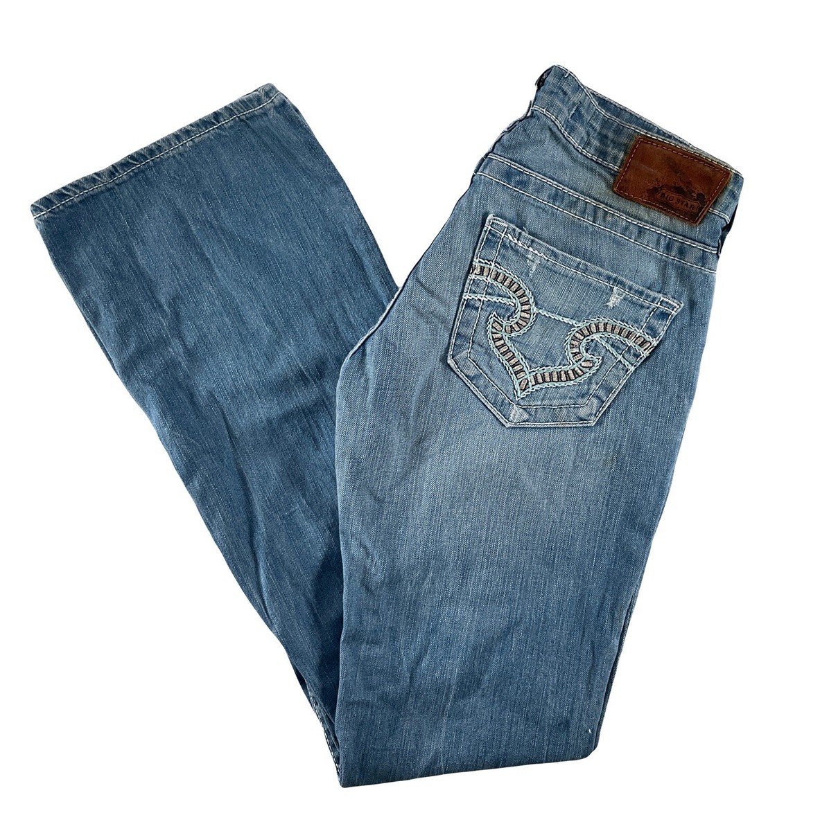 Big Star Jeans Remy Low Rise Bootcut Stretch Distressed Women's 26