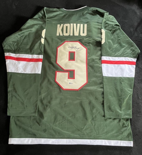 Mikko Koivu Signed/Autographed Minnesota Wild Custom Hockey Jersey w/Beckett COA