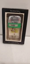 Vintage Scripto VU Lighter Tennis Player with Green Band New in Box
