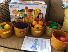 Learning Resources Farmers Market Color Matching Play Food Sorting Set Toy