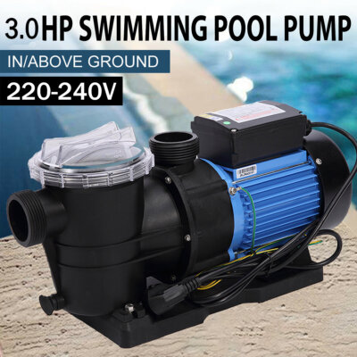 3HP Single Speed Swimming Pool Pump Energy Efficient Strainer 10038GPH US STOCK