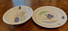 Coalport Plate and Bowl Paddington Bear 7" Child's Bone China 1974