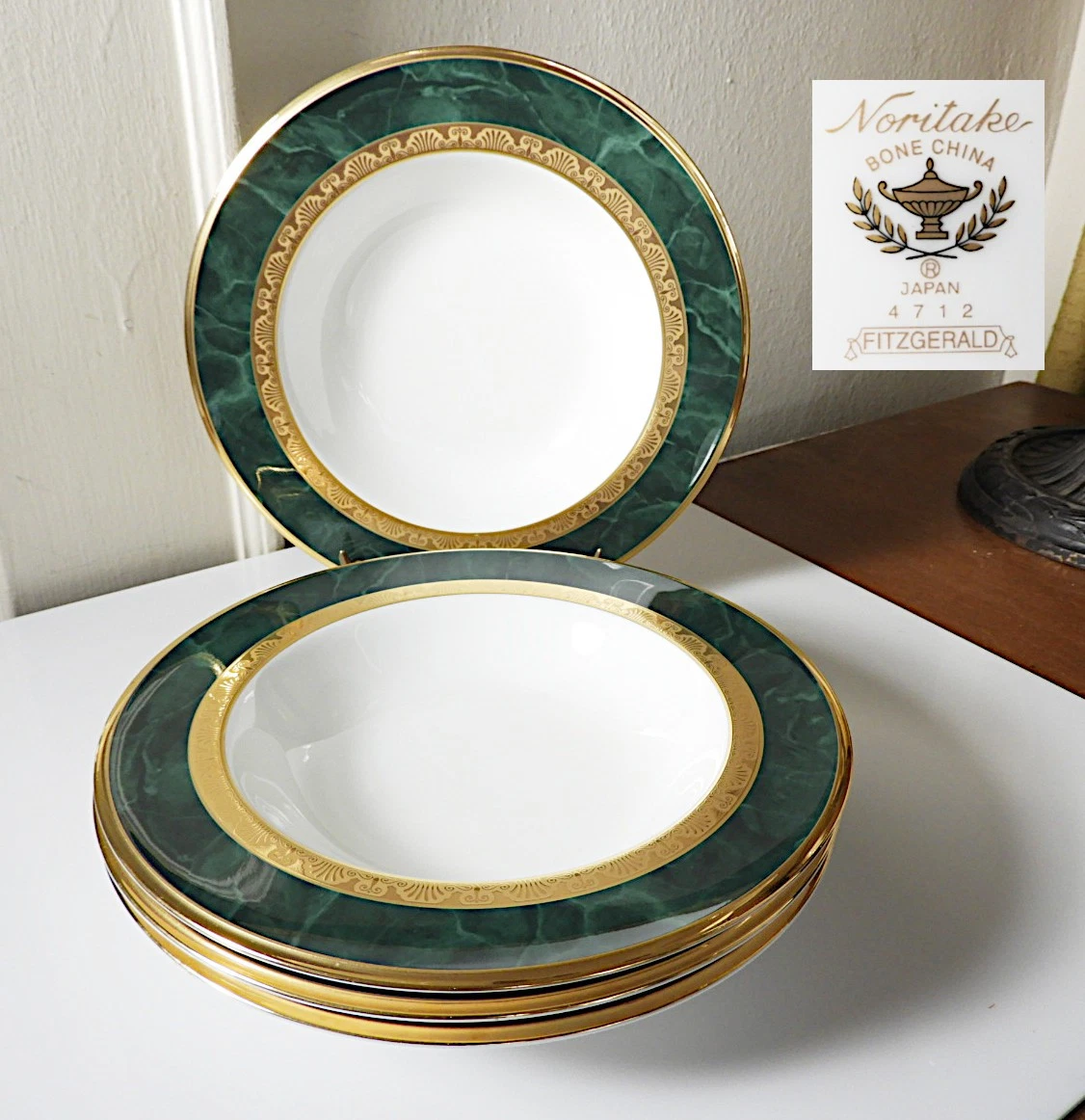 NORITAKE VICTORIA 1999 プレート6枚　グリーンゴールド Noritake Fitzgerald for sale | eBay
