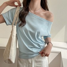 Casual One Shoulder Top for Women Perfect for Holidays and Everyday Style