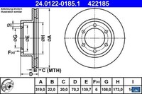 2X Bremsscheibe ATE 24-0122-0185-1 2 Bremsscheiben FüR Toyota