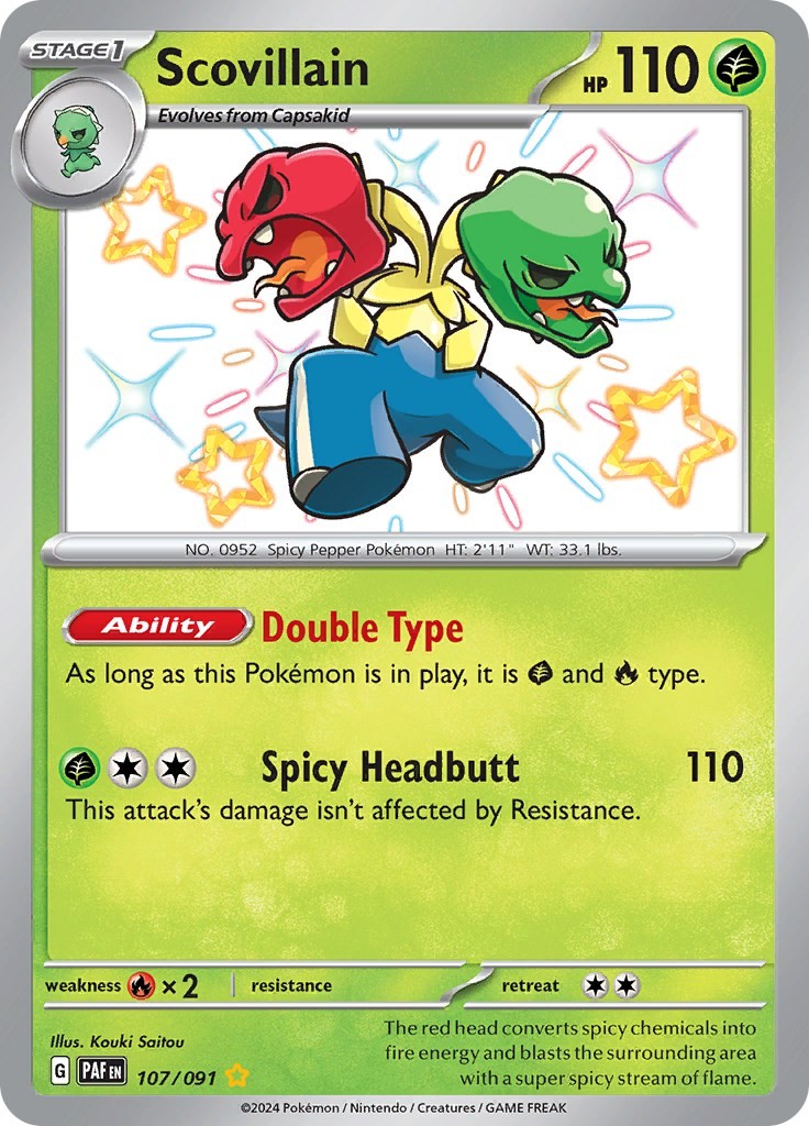 Scovillain (107/091) Scarlet & Violet: Paldean Fates - Near Mint Holofoil Pokem