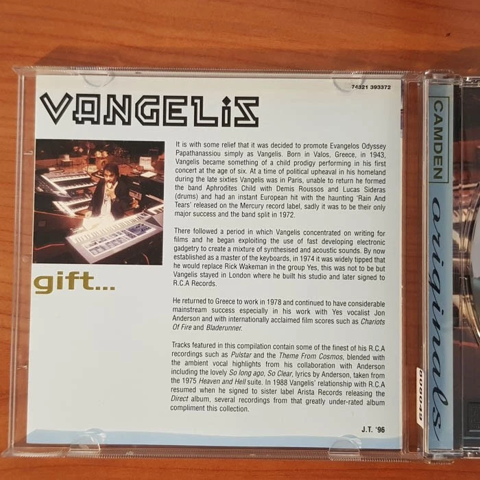 VANGELIS gift DISCTRONICS EC NM/EX (CD Album, Pop, Camden) - Bild 2 von 4