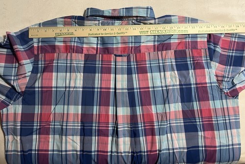 IZOD Men’s Sz 3X Big/Tall S/S Breeze Stretch Wicking Quick Dry Blue Plaid *NWT* - Picture 14 of 14