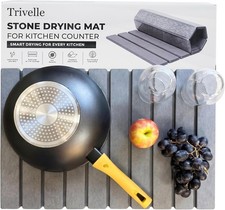 Stone Drying Mat for Kitchen Counter, Extra Large Stone Dish Drying Mat 23.6 x