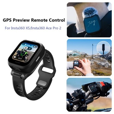 GPS Preview Remote with Built-In Mic Watch Control For Insta360 X5/Ace Pro 2