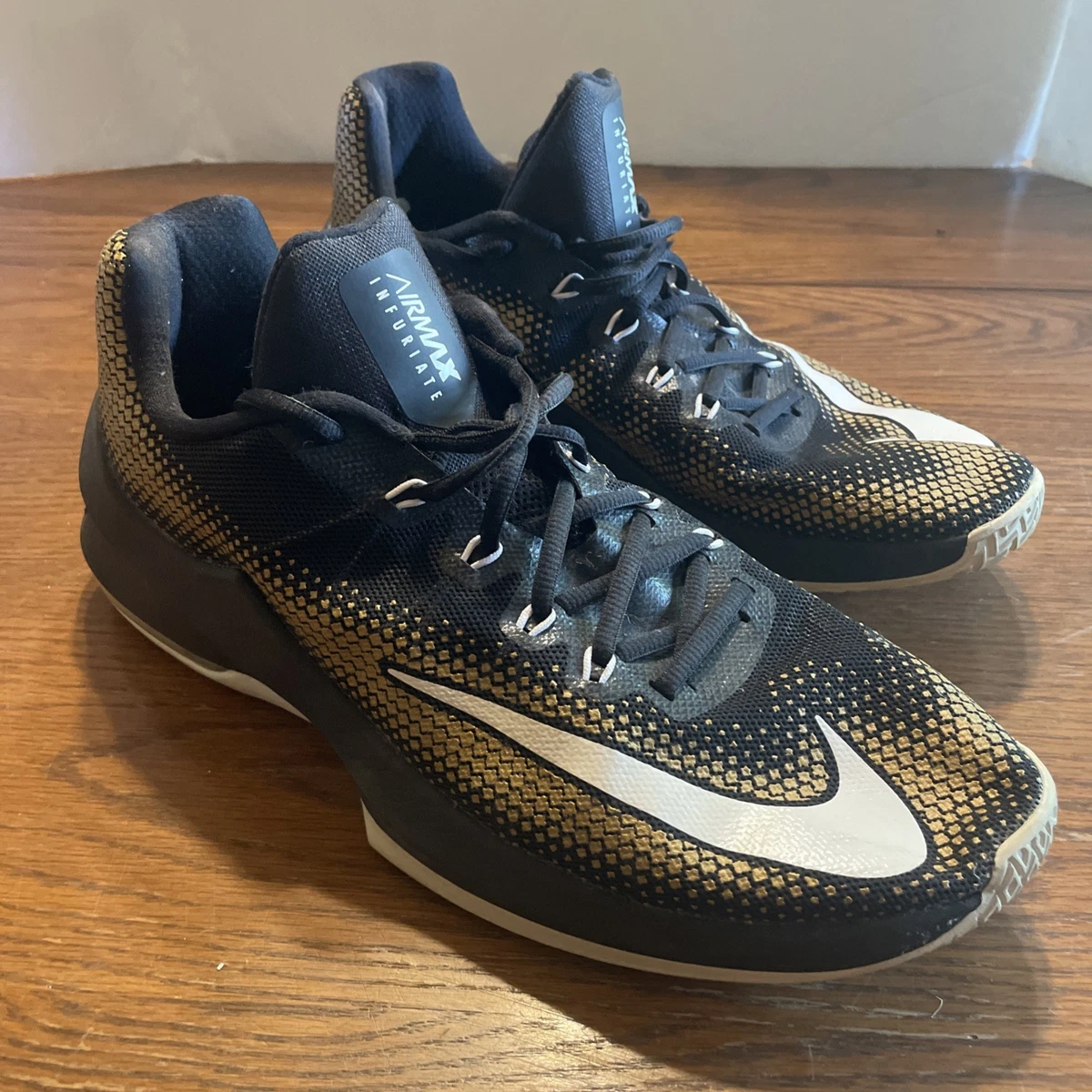Nike Air Max Infuriate 3 Low Black Metallic Gold for Sale