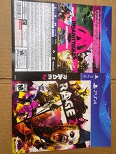 RAGE 2 Box Art Insert PS4 PlayStation 4 Original Replacement Cover Art