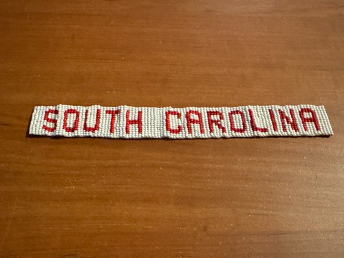 BSA, Vintage Hand-Loomed “South Carolina” Beaded State Strip, 9”, Hat Band? - Picture 1 of 2
