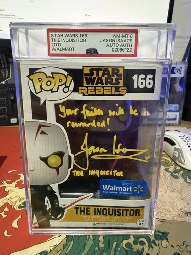 Funko Pop Star Wars Rebels #166 The Inquisitor Signed Jason Isaacs w/ Quote PSA