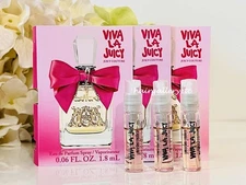 3 Juicy Couture Viva La Juicy  Perfume Sample EDP 1.8 ml Spray Vial NEW & FRESH
