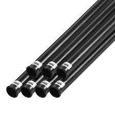 Golf Black Plastic Golf Club Tube, 1.5 Inch Pack of 7 