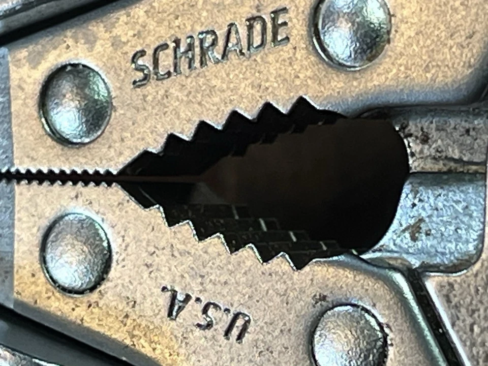 Cuchillos herramienta resistentes vintage Schrade EE. UU. alicates múltiples + funda de nailon para todo tipo de clima Foto 4 de 4