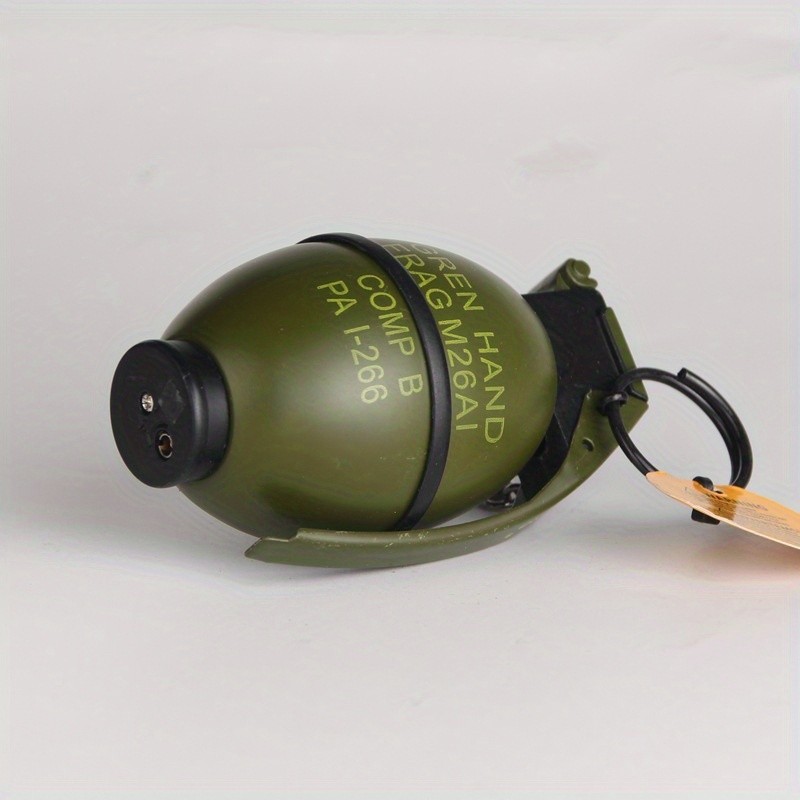 Green Grenade Flame Lighter Refillable Military Decor Novelty,without butane gas