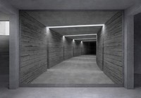 Consalnet Office Vliestapete 3D Fototapete Tunnel Grau Beton 312X219 Cm