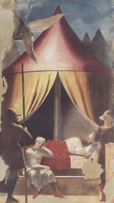 175 Piero Della Francesca the Dream of Constantine 1460 Upscaled Vintage Art Pri
