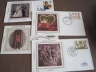 GB lot of 4 assorted Benham 'silk' 1st day covers....10/3