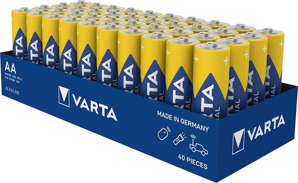 Varta Industrial Pro 4006 AA Mignon LR06 Alkaline 1,5V Batterie 40er Tray - Bild 2 von 4