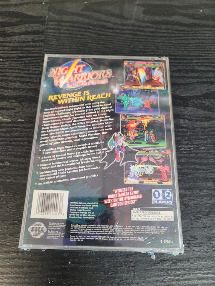 Night Warriors: Darkstalkers' Revenge Sega Saturn Brand New Factory Sealed - Image 2 of 4