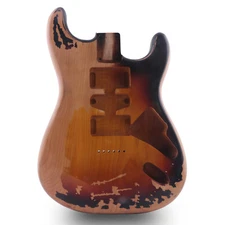 Relic ST Electric Guitar Body Nitro Top Alder Wood DIY Body HSH 3 Tone Sunburst