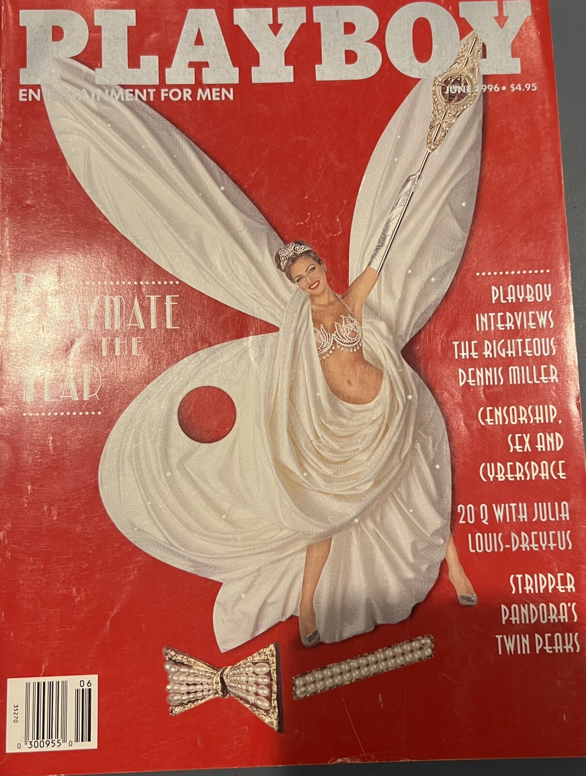 June 1996 Playboy Magazine featuring Pandora Twin Peaks Playmate of the Year