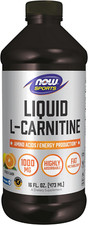 NOW Sports L-Carnitine Liquid 1000 Mg, Highly Absorbable, Citrus, 16-Ounce