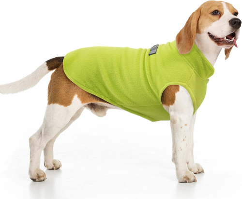 Dog Fleece Vest XL Green - Winter Hoodie Jacket with D-Ring for Cold Weather NEW