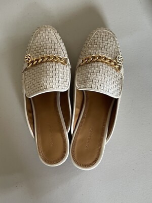 Tory Burch Mini Benton Woven Leather Loafer Mules Tan Size 11 Brand new TORY BURCH sz 8 MINI BENTON LOAFER | Mercari main image 4