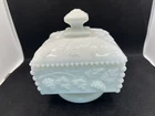 Vintage Westmoreland Milk Glass Beaded Grape Honey Candy Dish