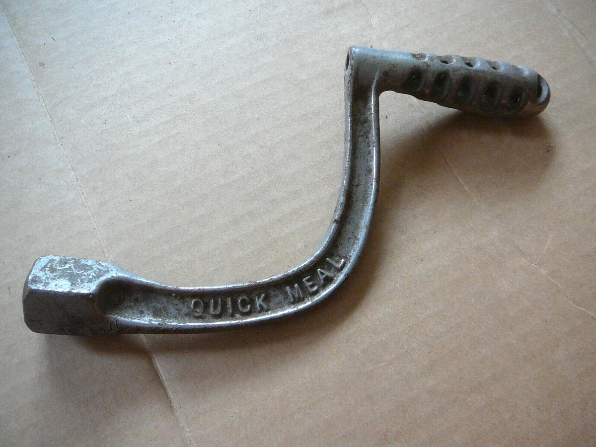 QUICK MEAL - ANTIQUE CAST IRON WOOD COAL STOVE RANGE GRATE SHAKER TOOL  CRANK | eBay